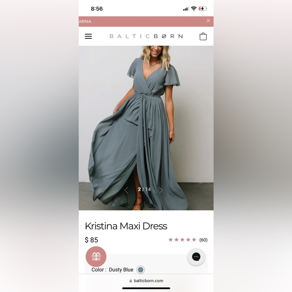 Dusty Blue Maxi Dress